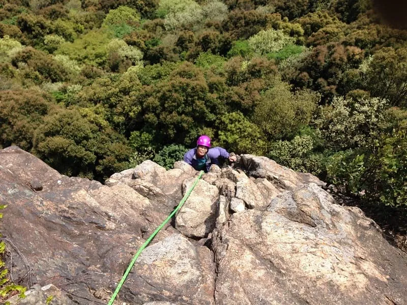 思い出の国体ルートは高さの割に高度感たっぷり
