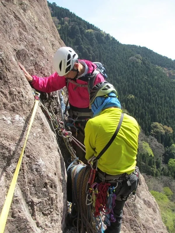 1ピッチ目上部確保点で