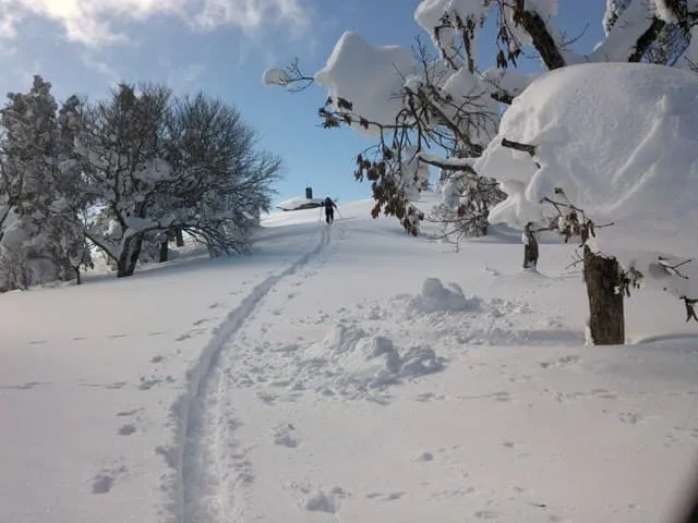 駒の尾避難小屋の近く