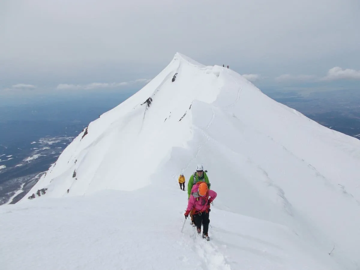 きれいな雪の稜線です