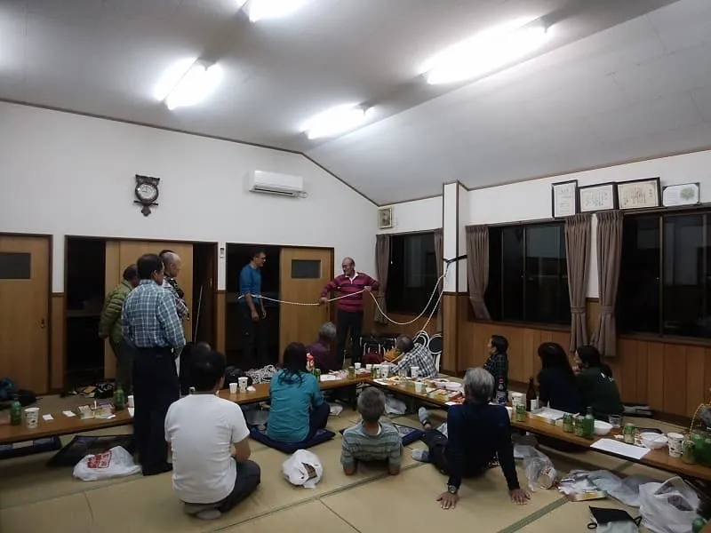 引き上げシステムの講習中