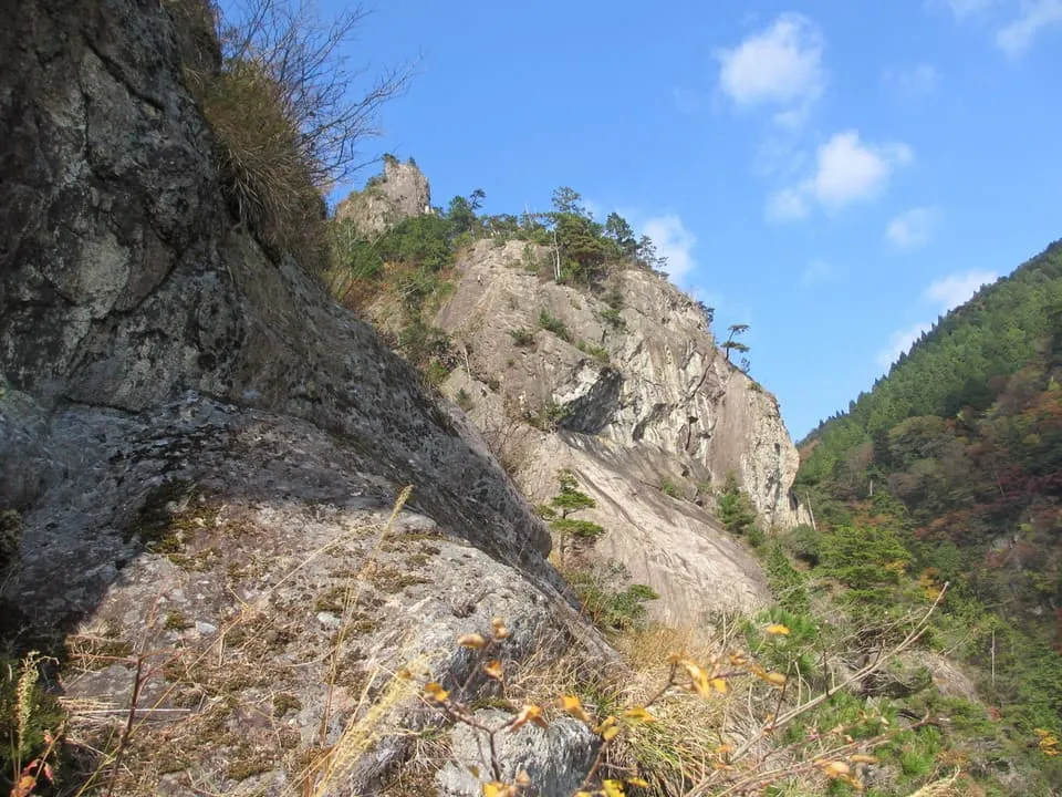 三峰岳正面からみた地蔵岳東稜