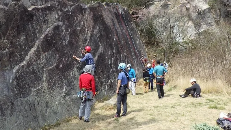 クライミング練習中
