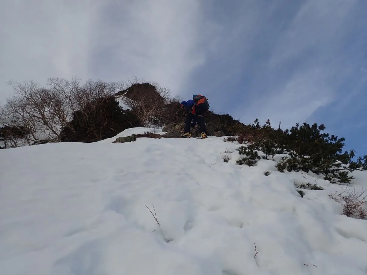 急登を登っていく武田さん