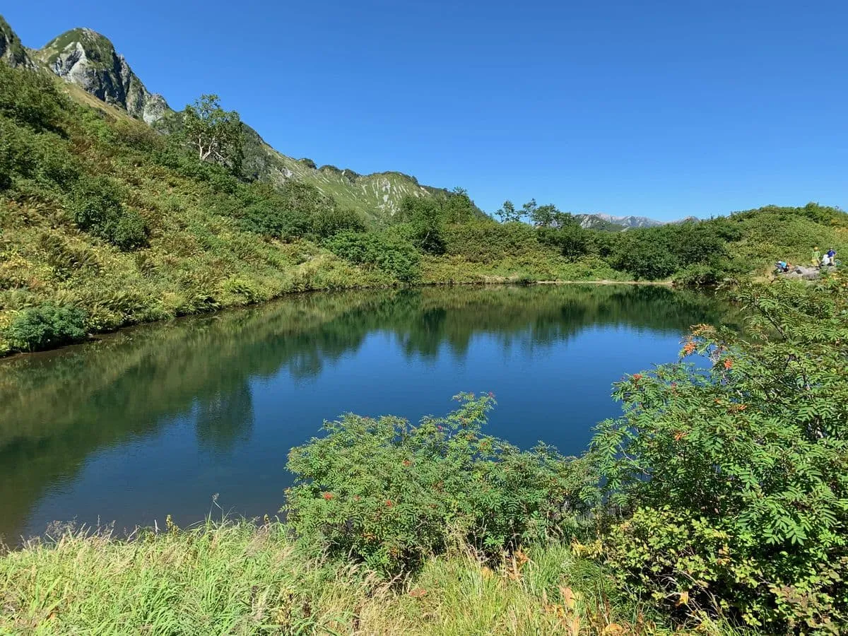 北アルプスの秘沼 奥又白池