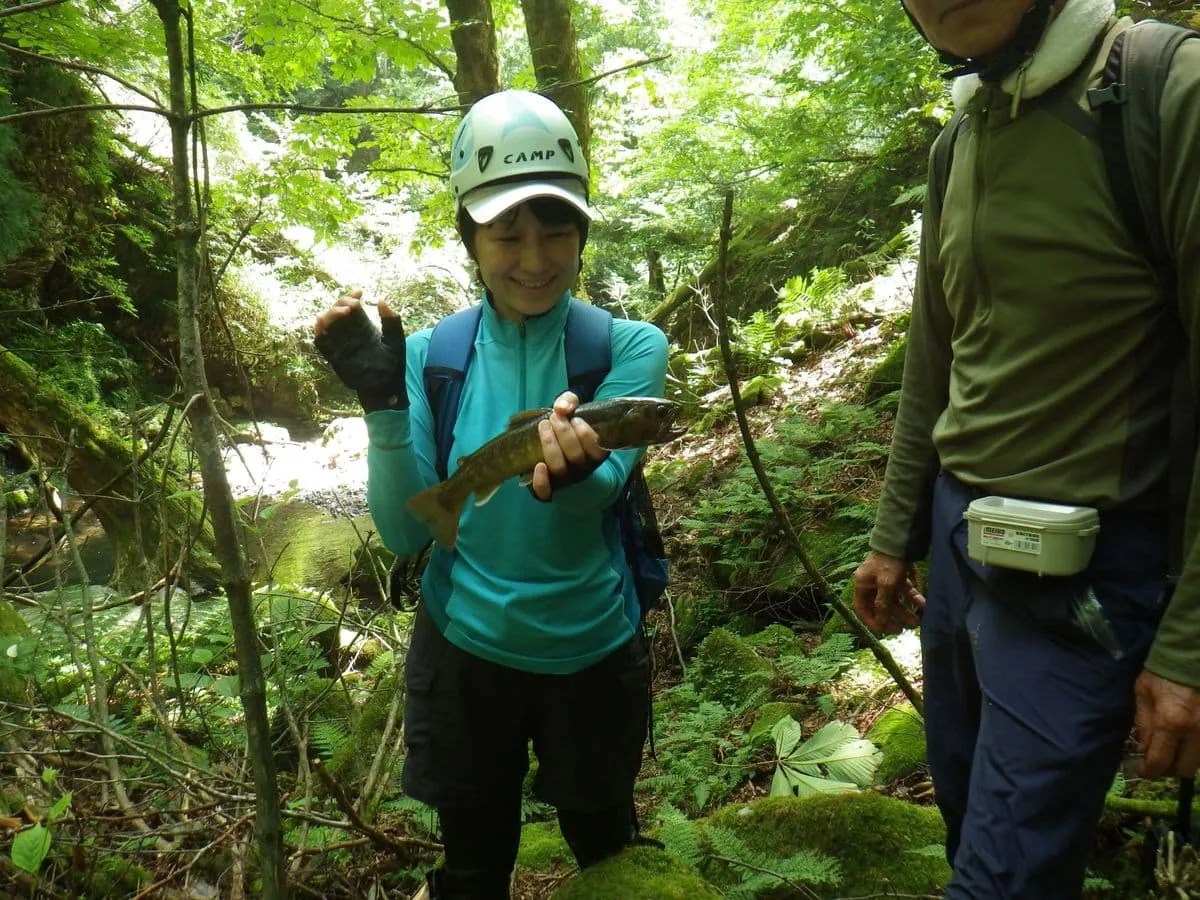 おそらく尺越えしているイワナ