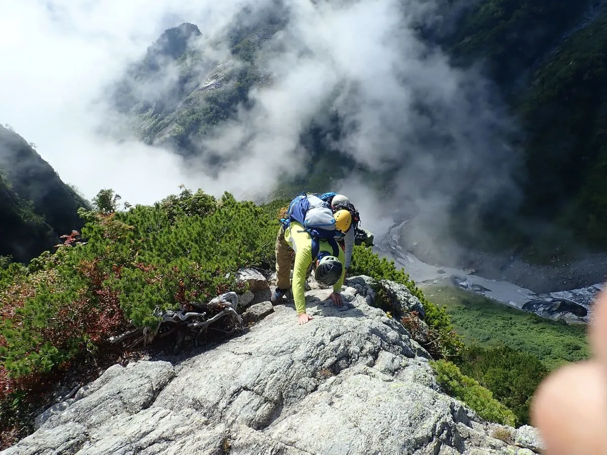 高度感のある登り