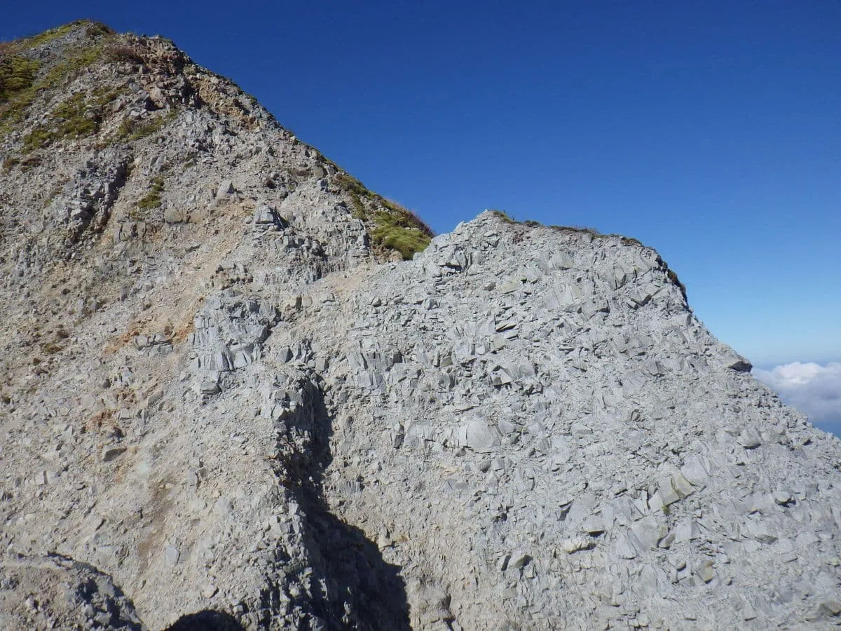天狗ヶ峰から象ヶ鼻へ下る核心部